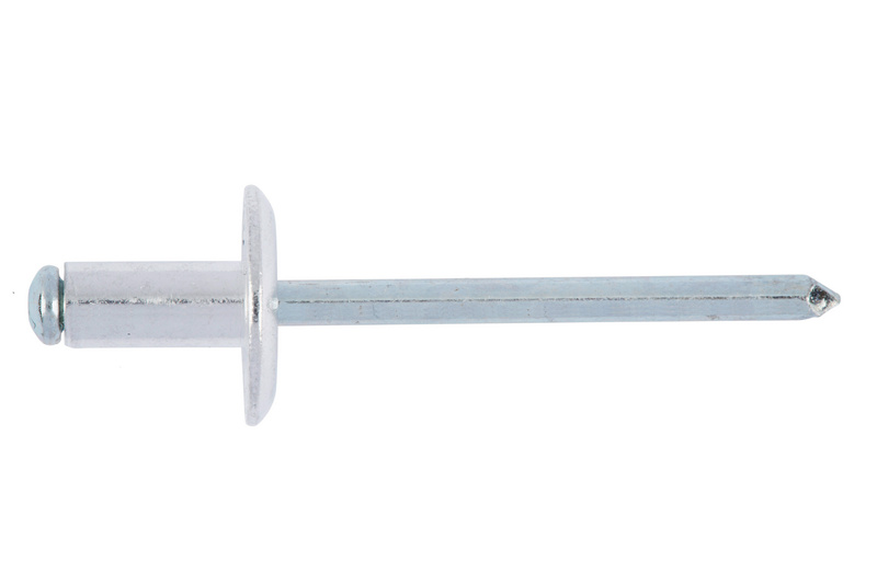 Blok zakovica velike okrugle glave - aluminij/čelik - pocinčan