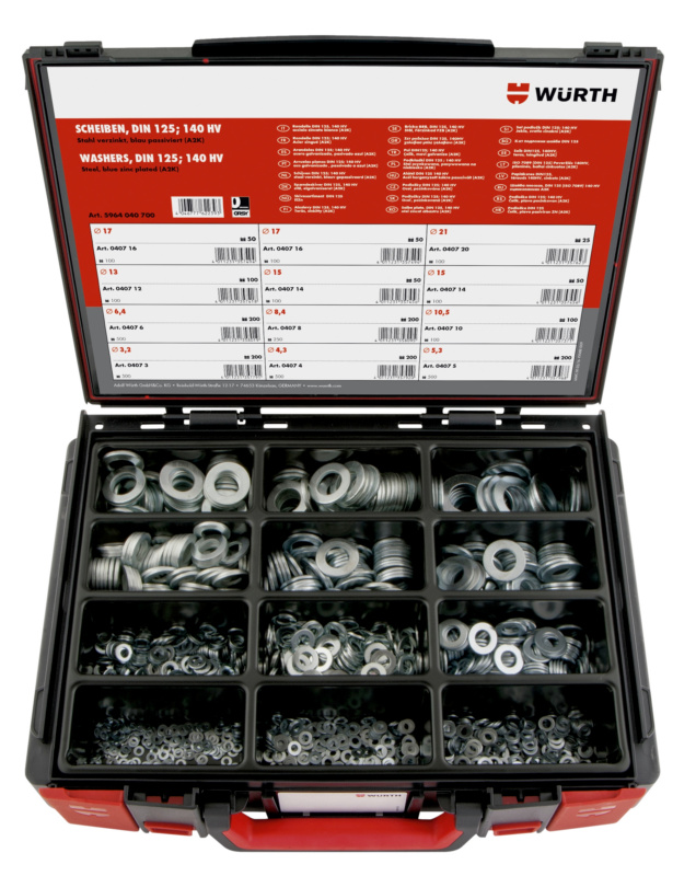 Asortiman podloški - DIN 125 - čelik pocinčan - 1425 komada