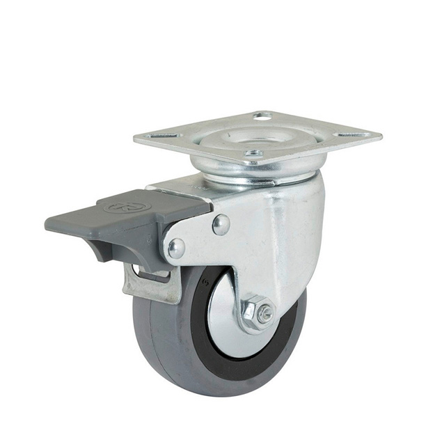 Kotač za kolica s rotirajućom pločicom i kočnicom Kotač za kolica s rotirajućom pločicom i kočnicom