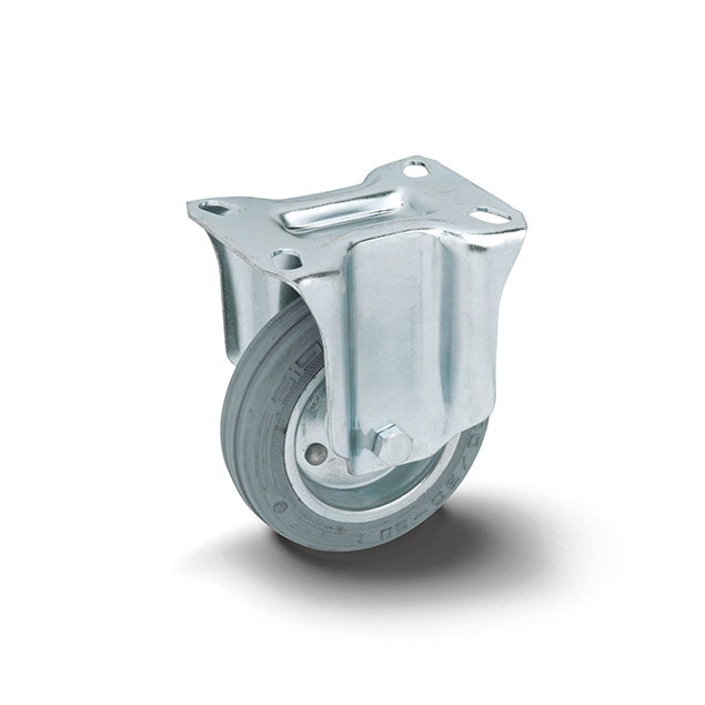 Kotač za kolica s fiksnom pločicom sivi - za veće nosivosti Kotač za kolica s fiksnom pločicom sivi - za veće nosivosti