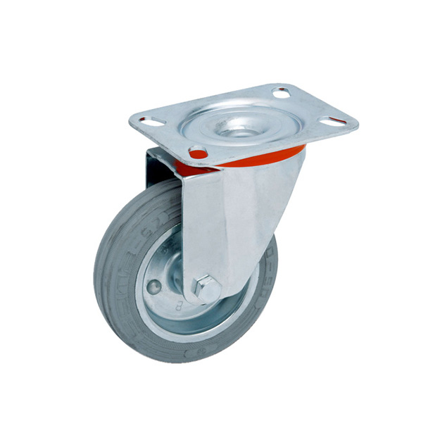 Kotač za kolica s rotirajućom pločicom sivi - za veće nosivosti Kotač za kolica s rotirajućom pločicom sivi - za veće nosivosti