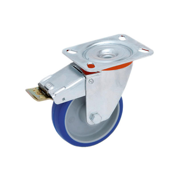 Kotač za transportne uređaje s rotirajućom pločicom i kočnicom - TPU Kotač za transportne uređaje s rotirajućom pločicom i kočnicom - TPU