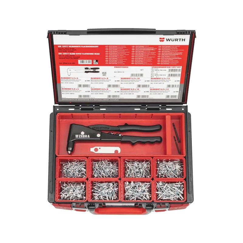 Set slijepih zakovica plosnate okrugle glave - ISO 15977