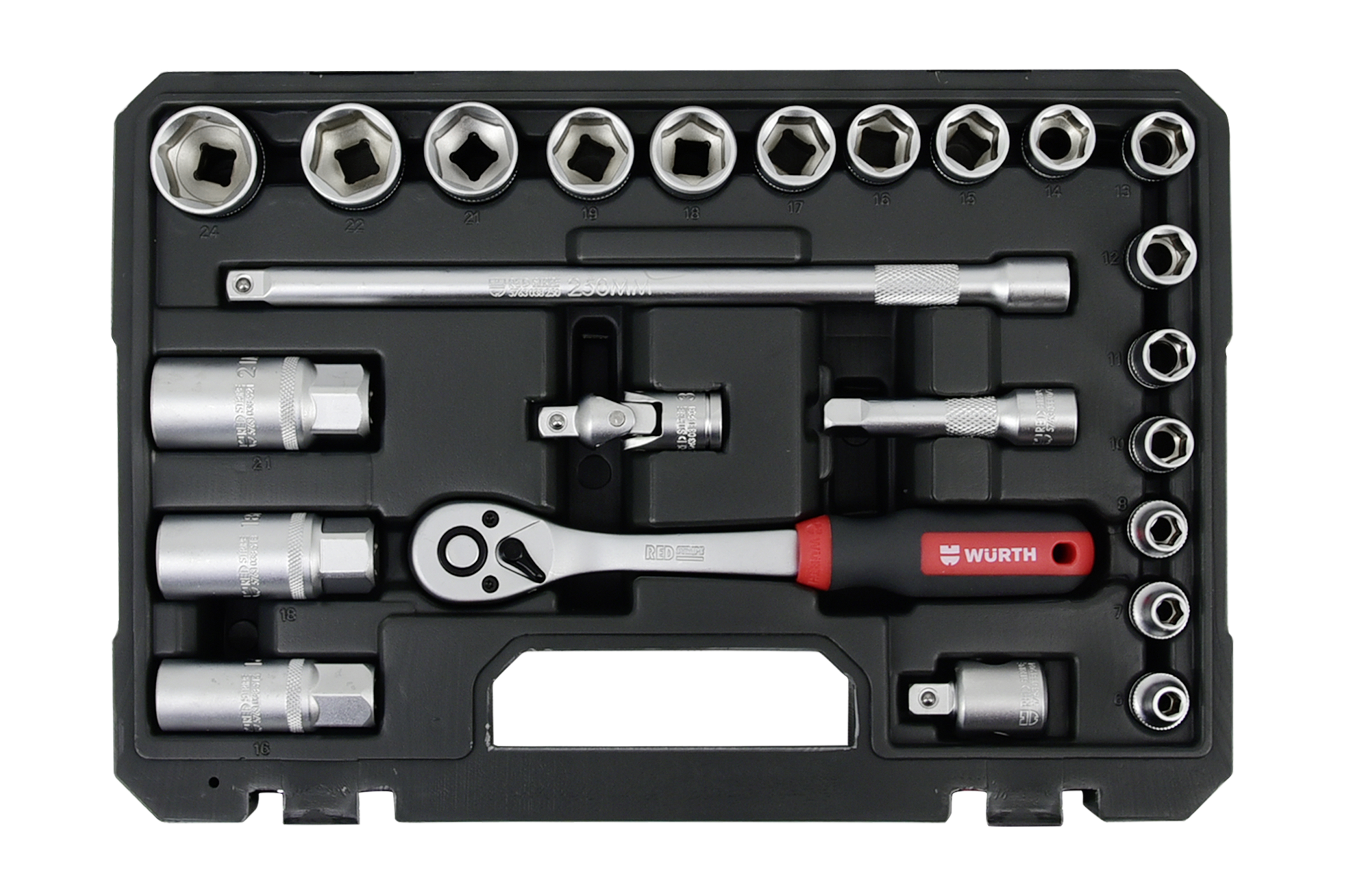 Set nasadnih ključeva 3/8" šesterokut - 24 dijelni Set nasadnih ključeva 3/8" šesterokut - 24 dijelni