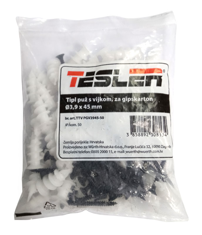 Tiple za gips ploče s vijcima TESLER