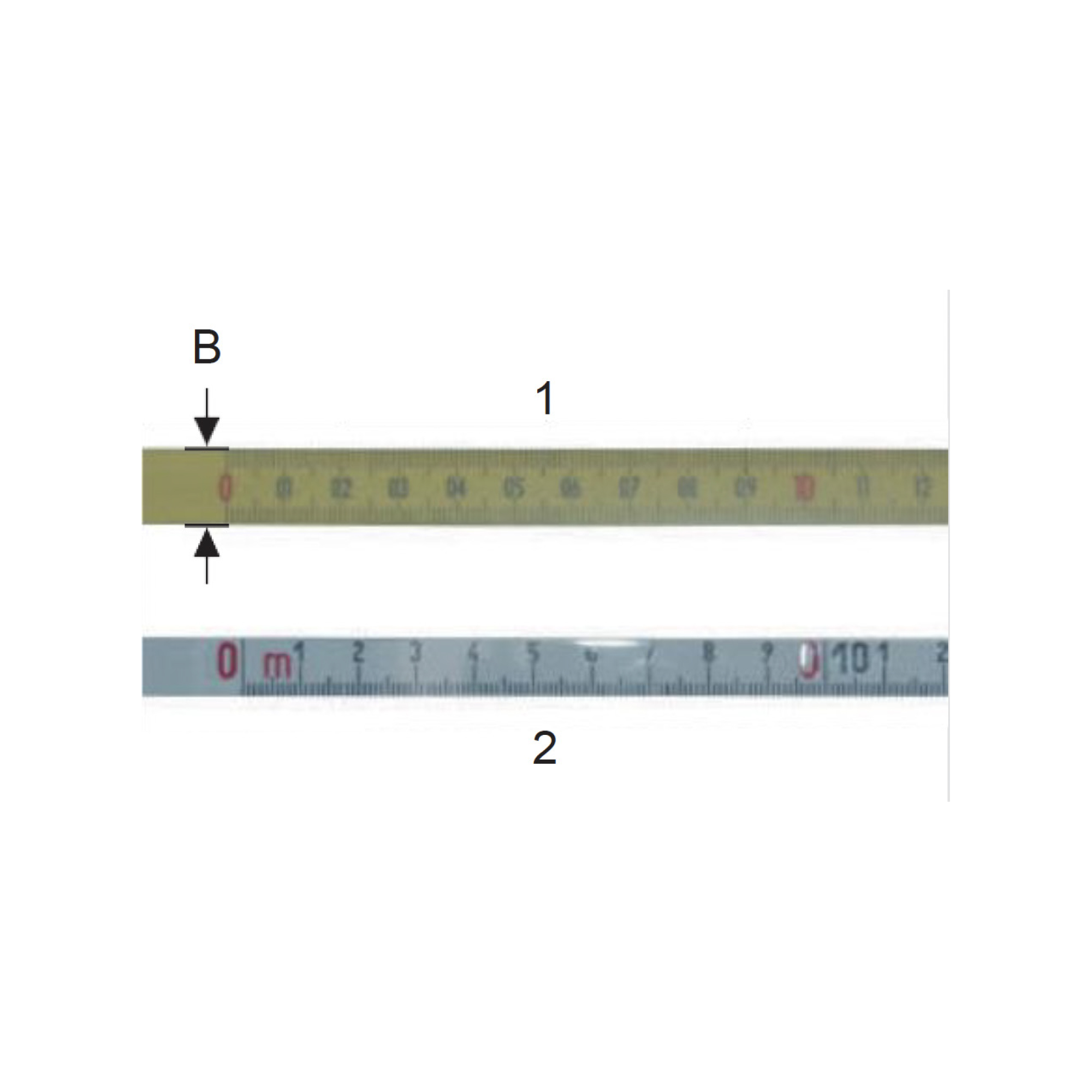 Mjerne trake, samoljepljive - s lijeva na desno