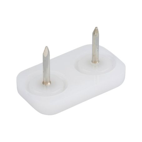 KLIZAČ ZA NAMJEŠTAJ-2 ČAVLA-PE-BIJELI-30X18MM