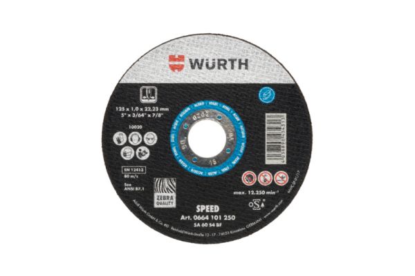 REZNA PL.-SPEED-ČEL-RAV-1,6MM-D125X22,23-ZEBRA
