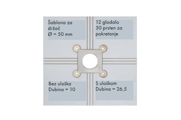 ŠABLONA ZA UNIVERZALNI KONEKTOR 40MM