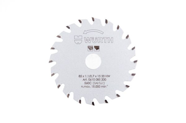 LIST KRUŽNE PILE-DRVO-HM-HKS 10-A12-A-20Z-85X20X15