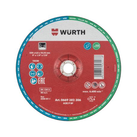 BRUSNA PLOČA INOX/ČELIK – 6MM D 180 X 22,23