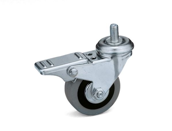 KOTAČ-OKRETNI-S VIJKOM-S KOČNICOM-50KG-?60MM