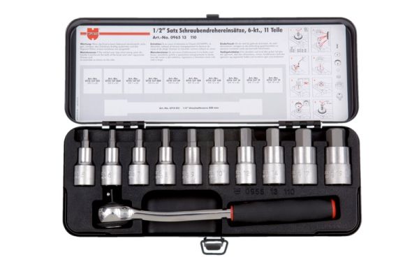 1/2" SET NASADNIH KLJUČEVA INBUS, ZEBRA, 11-DIJEL.