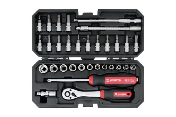 SET NASADNIH KLJUČEVA 1/4” 6-KT 32KOM REDSTRIPE