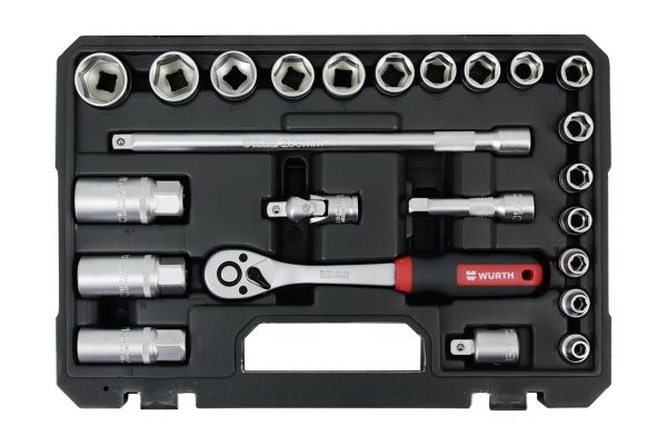 SET NASADNIH KLJUČEVA 3/8” 6-KT 24KOM REDSTRIPE