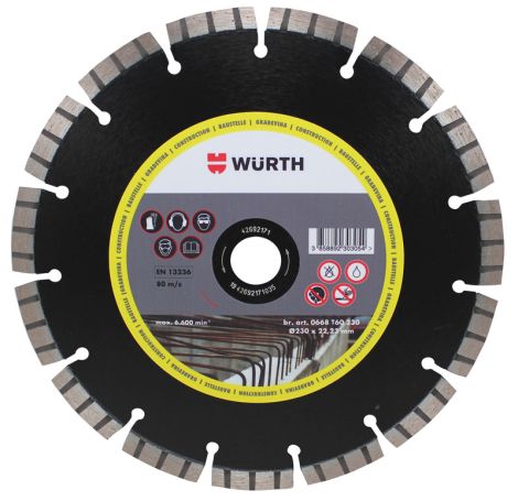 DIJAMANTNA REZNA PL.-GRAD.-2,6MM-D230X22,23-GERM