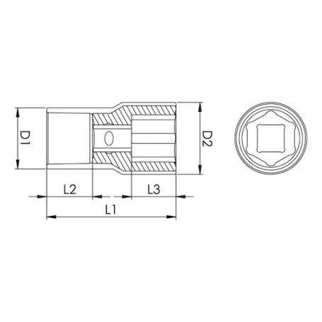 NASADNI KLJUČ VDE 1/2” - KRATKI - VK18