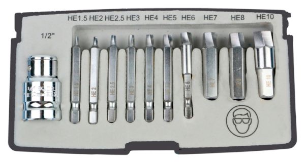 SUPER GRIP HEX BITOVI ZA ISTROŠENE VIJKE - 11