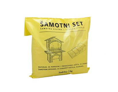 ŠAMOTNO BRAŠNO 2,3 KG + 0,7 VODA SET