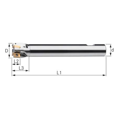 GLODALO ZA PL. Z=4 DUGO 25,0x150mm  D=20,0mm