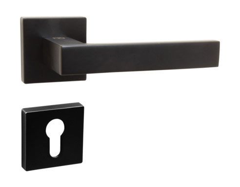 KVAKA QUADRO-CRNA MAT-KVADRATNA ROZETA-WC