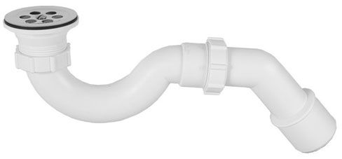 SIFON PVC ZA TUŠ KADU FI40mm S ROZETOM 70mm