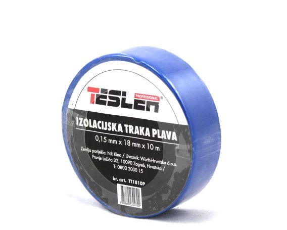 IZOLIR TRAKA PLAVA TESLER 0,15mm x 18mm x 10m