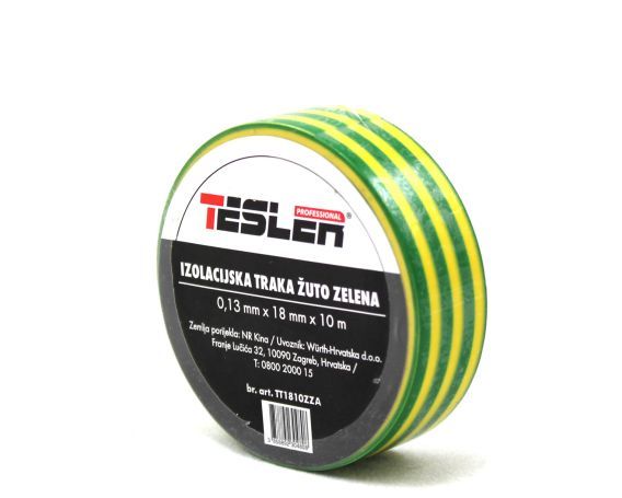IZOLIR TRAKA ŽUTO/ZEL TESLER 0,15mm x 18mm x 20m