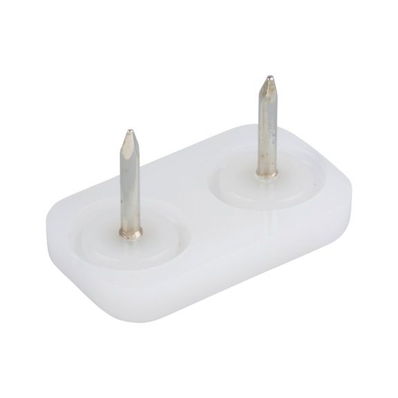 KLIZAČ ZA NAMJEŠTAJ 2 ČAVLA PE BIJELI 30x18mm 