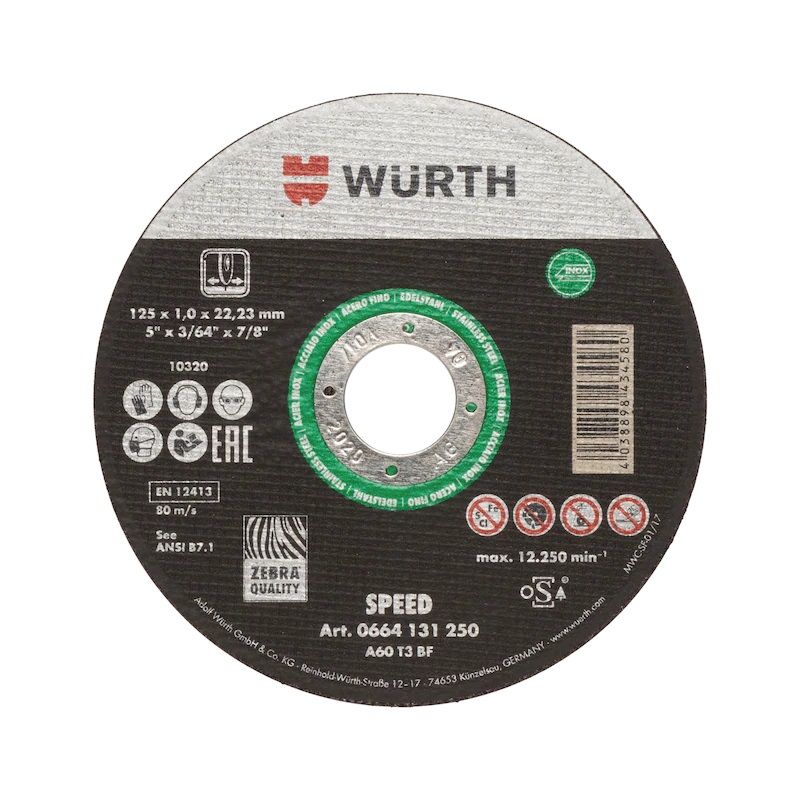 REZNA PL. SPEED A2 RAV 1mm d60X6 ZEBRA