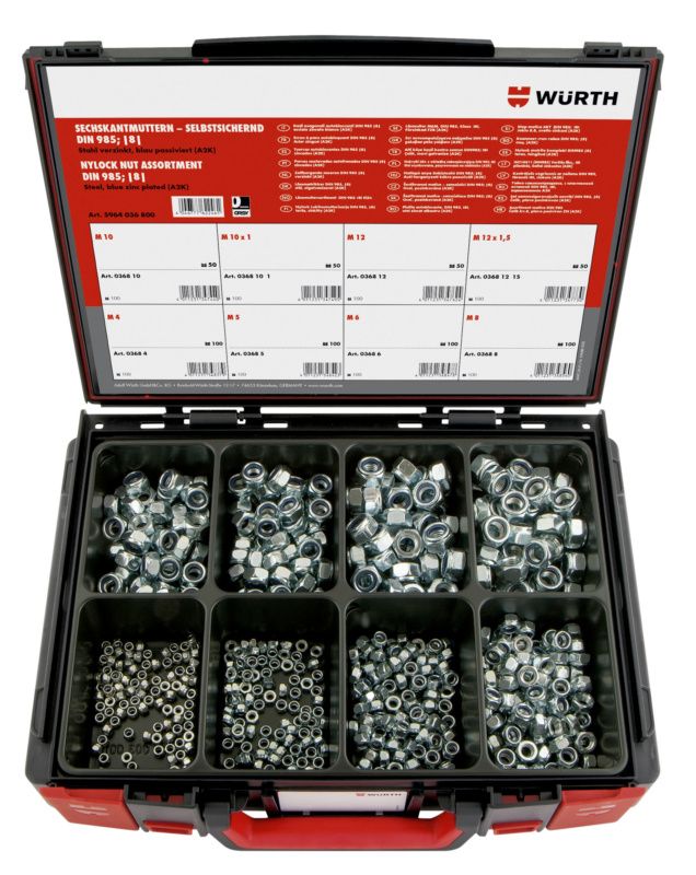 NUT-HEX-SLOK-SYSKO-DIN985-ST-600PCS     SYSTEMKOFF