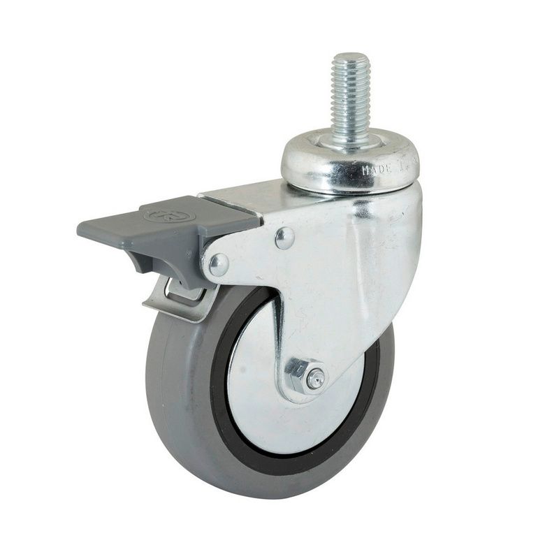 KOTAČ OKRETNI S VIJKOM S KOČNICOM 55kg d80mm