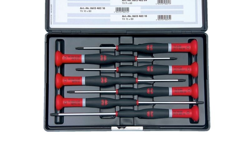 SET ODVIJAČA ZA FINOMEHANIKU, TX, 7-DIJELNI