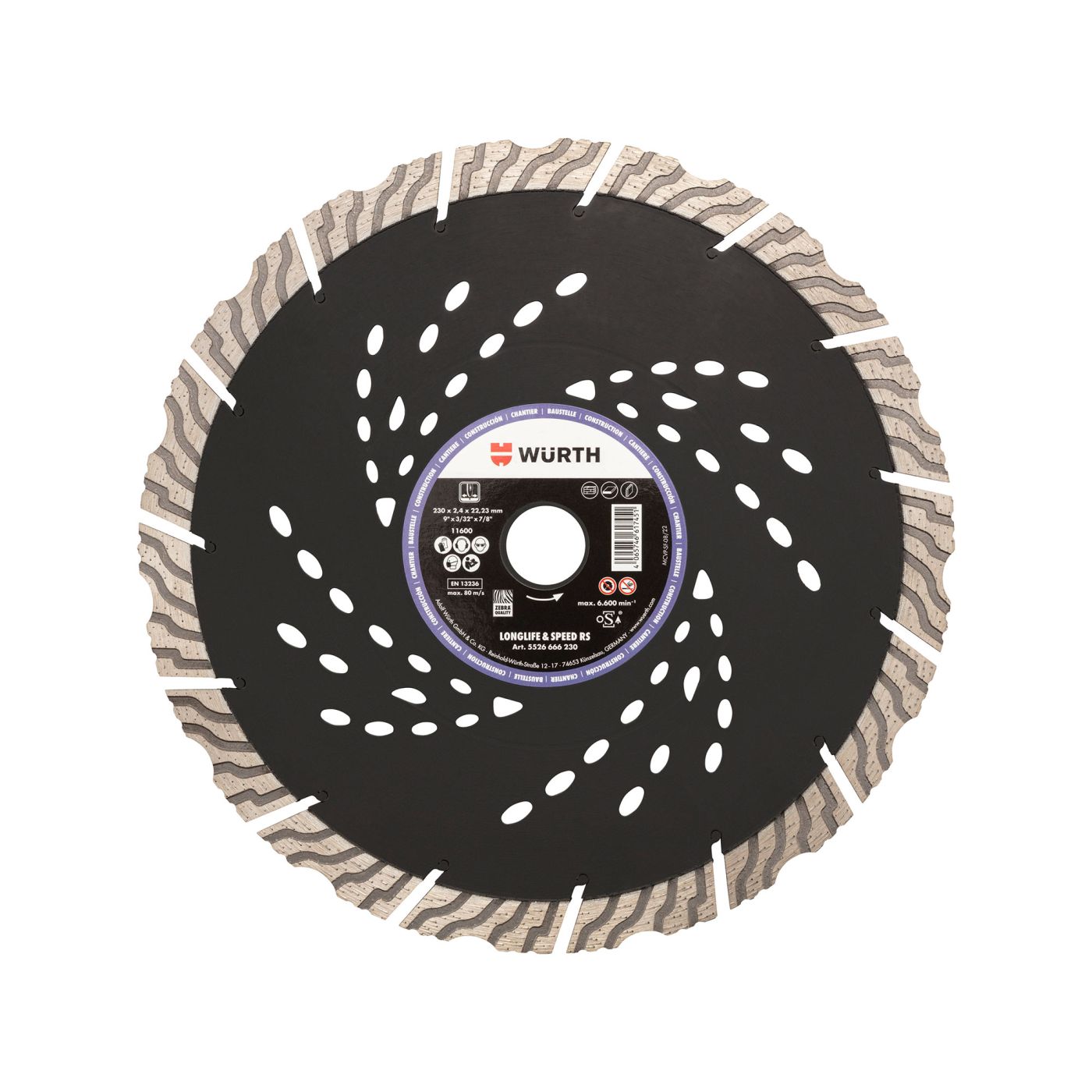 DIJAM.REZNA PLOČA d230mm ZEBRA LONG LIFE/SPEEd
