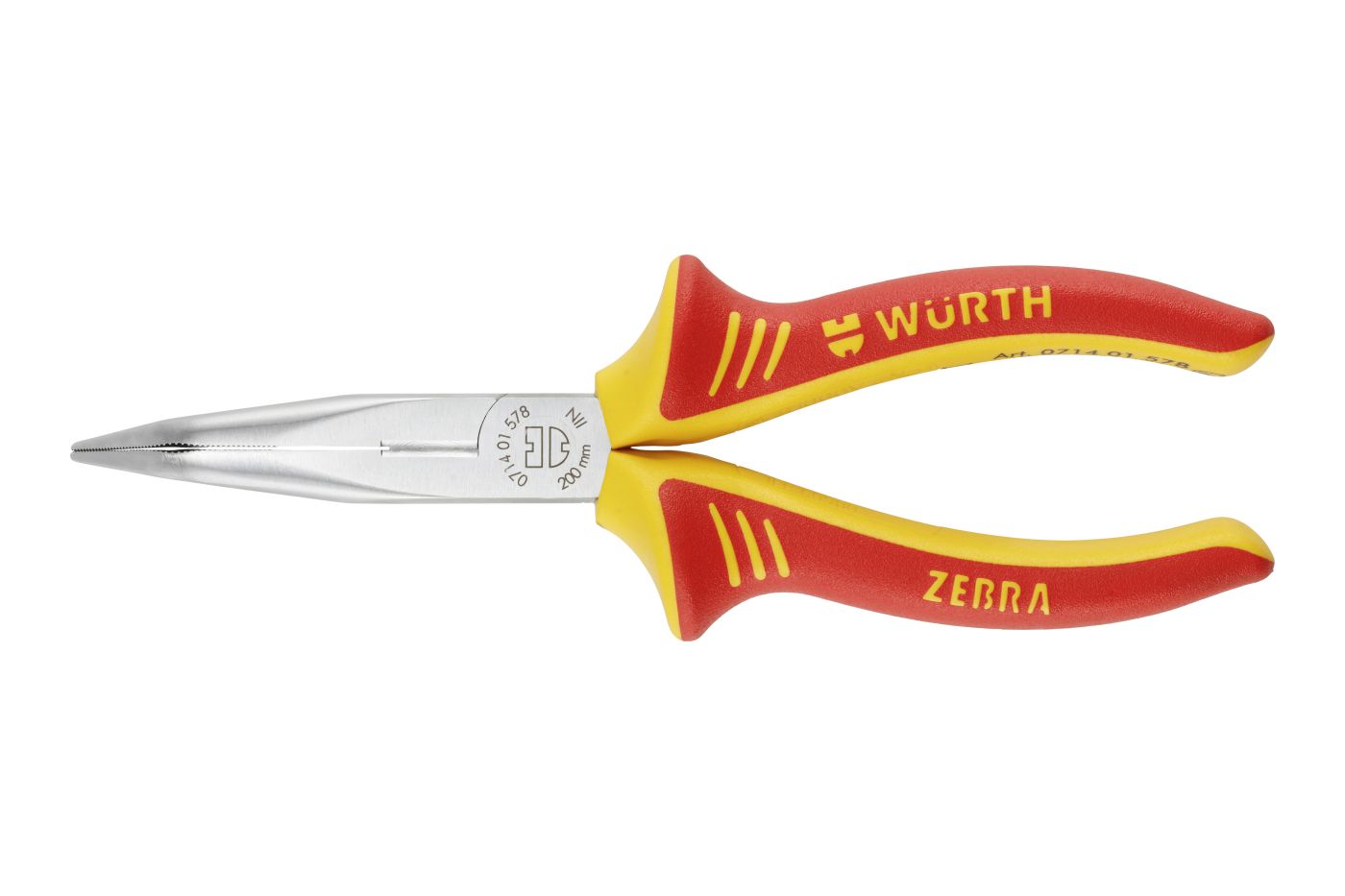 KLIJEŠTA PLOSNATA POLUOKR.-SAV.-VDE 210MM ZEBRA