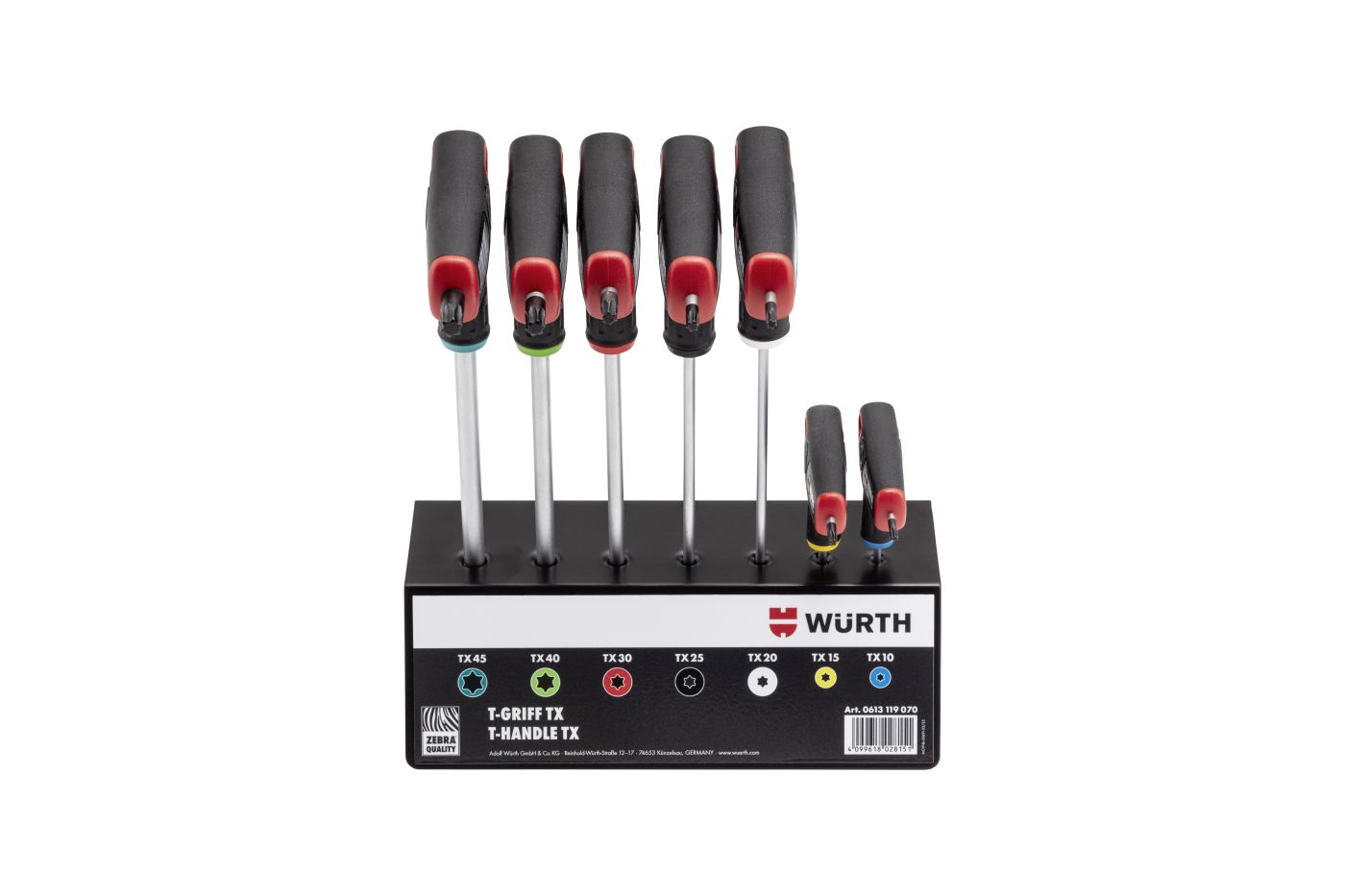 SET T-ODVIJAČA 2K TX10-45 7KOM ZEBRA     