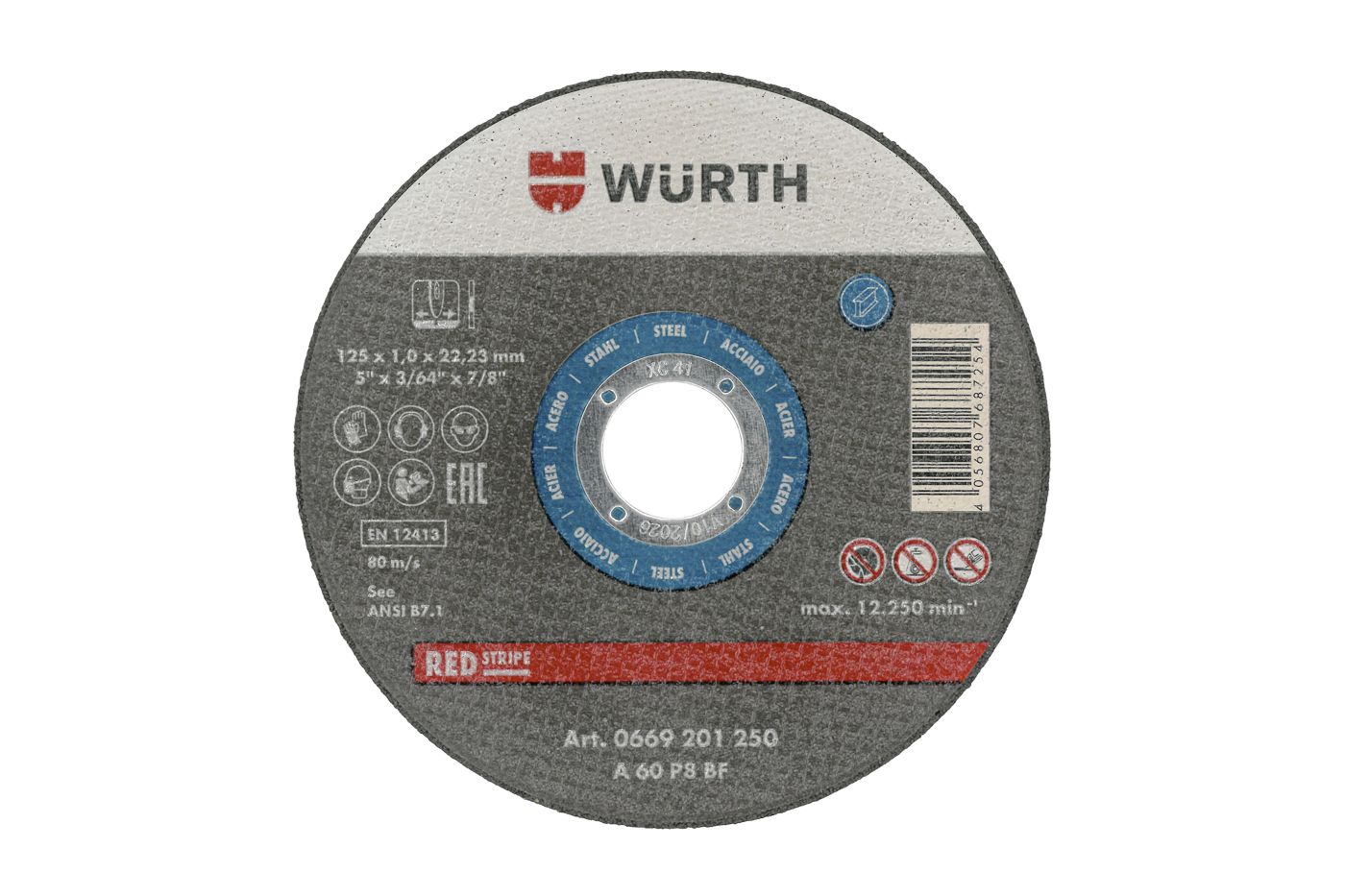 REZNA PL. FE RAVNA REDSTRIPE 2,5mm d115x22,23