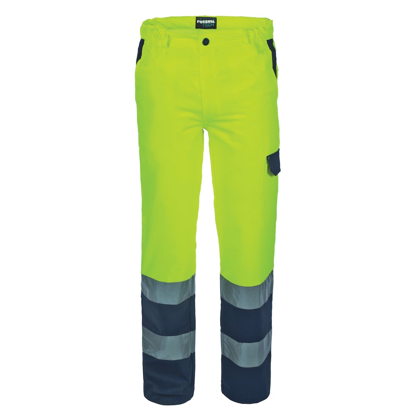 HLAČE ZAŠTITNE HI-VIS-ŽUTO-PLAVE vel.M