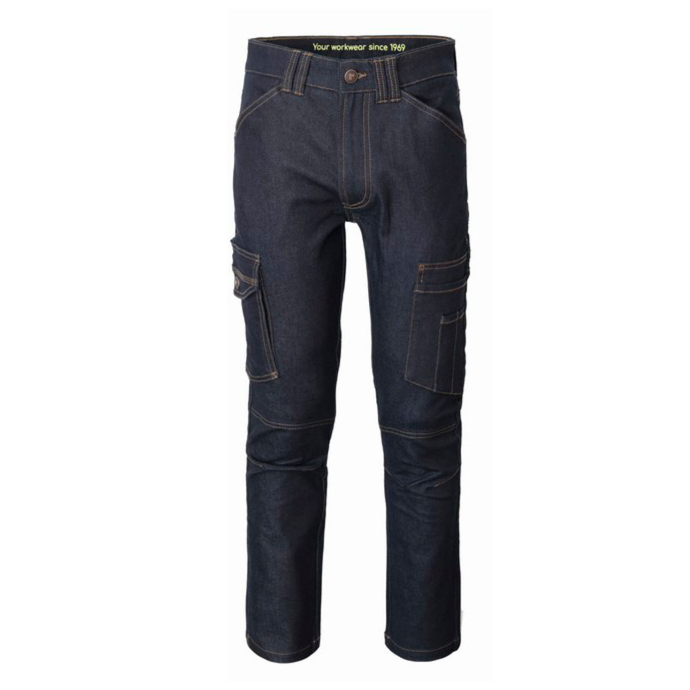 HLAČE RADNE JEANS CARGO TAMNO PLAVE 56