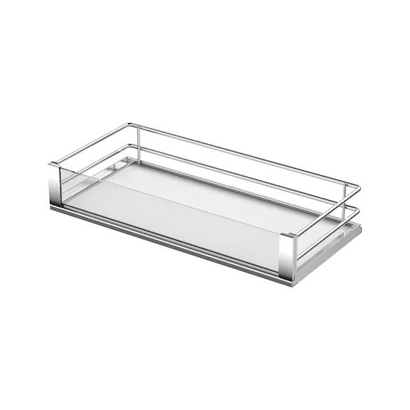 KOŠARA 90° ARTLINE VS KROM STAKLO BIJELO DNO 150mm