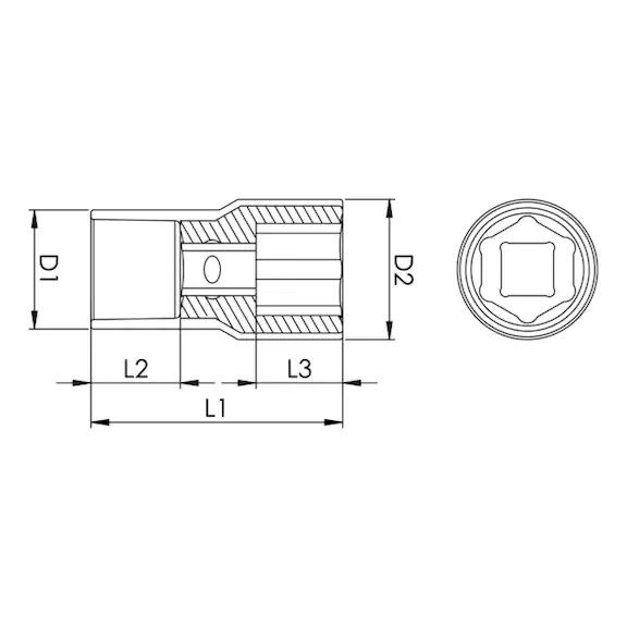 NASADNI KLJUČ VDE 1/2” - KRATKI - VK18