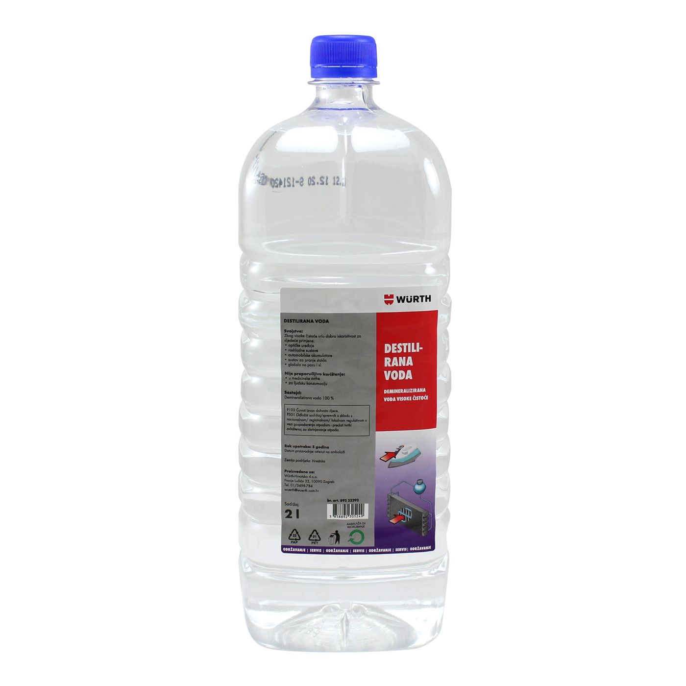 DESTILIRANA VODA, PET AMBALAŽA - 2L