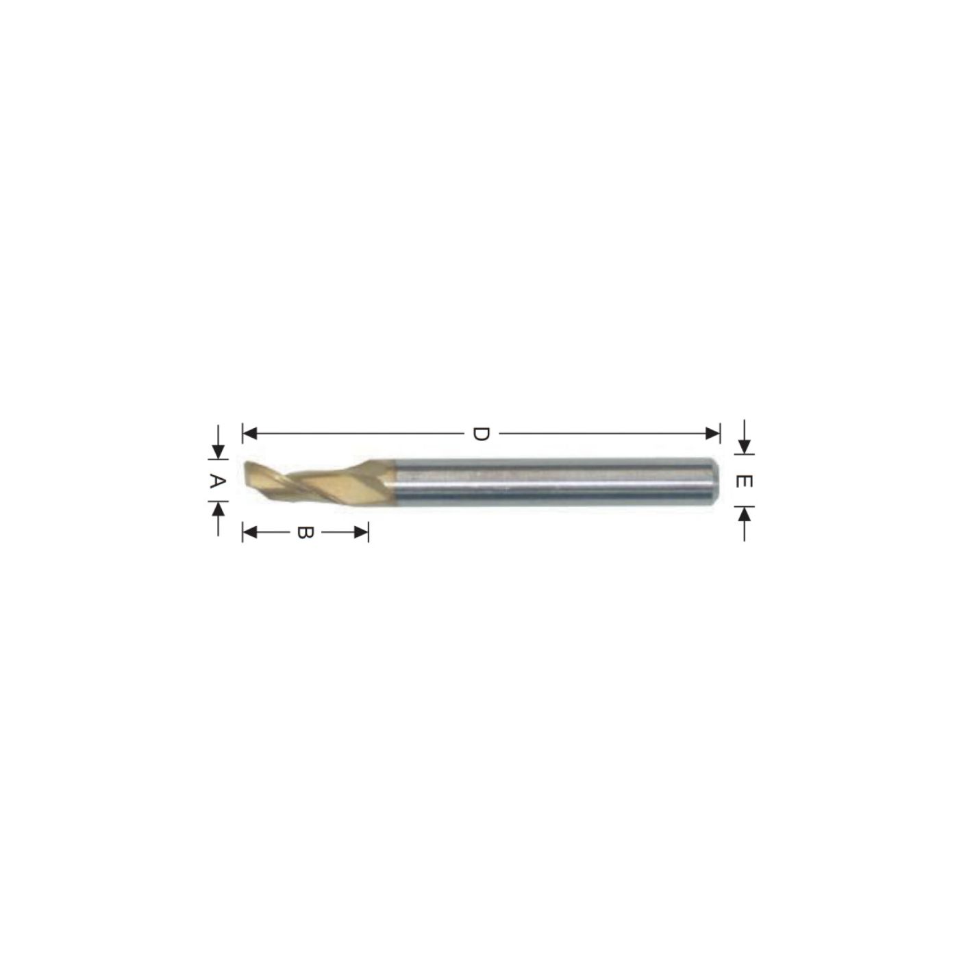 JEDNOP. GLODALO HSS-E TiN-PREVLAKA8x14/120 mm S-8