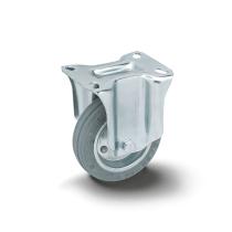 Kotač za kolica s fiksnom pločicom sivi - za veće nosivosti