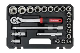 SET NASADNIH KLJUČEVA 1/2” 6-KT 22KOM REDSTRIPE