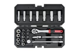 SET NASADNIH KLJUČEVA 1/4” 6-KT 24KOM REDSTRIPE