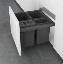 IZVLAČNA KANTA ZA OTPAD-H44-600MM (2x24+2x8l)-CRNA